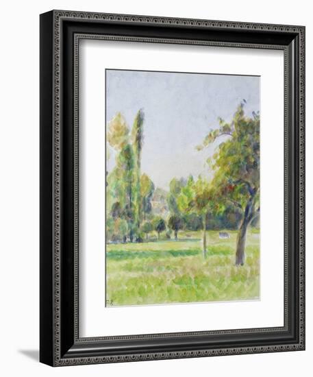 Study of the Orchard of the Artist's House at Eragny-Sur-Epte, C. 1890-Camille Pissarro-Framed Giclee Print