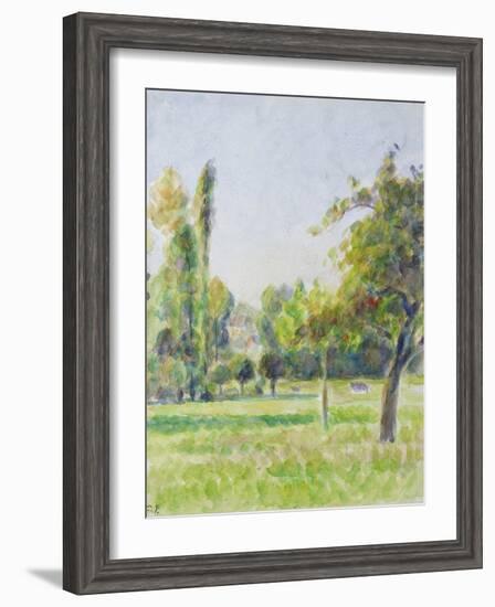 Study of the Orchard of the Artist's House at Eragny-Sur-Epte, C. 1890-Camille Pissarro-Framed Giclee Print