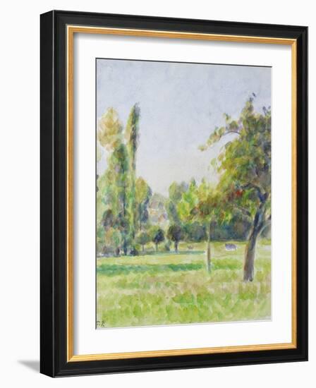 Study of the Orchard of the Artist's House at Eragny-Sur-Epte, C. 1890-Camille Pissarro-Framed Giclee Print