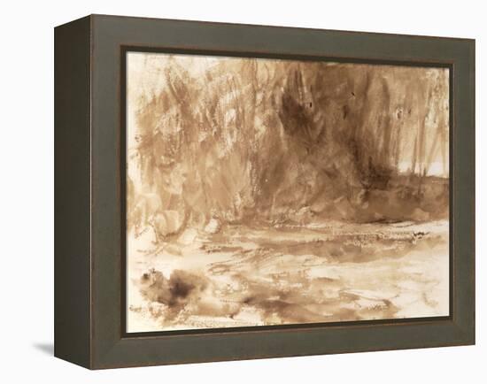 Study of the River Washburn, Yorkshire, c.1815-J. M. W. Turner-Framed Premier Image Canvas