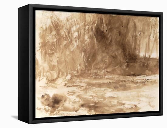 Study of the River Washburn, Yorkshire, c.1815-J. M. W. Turner-Framed Premier Image Canvas