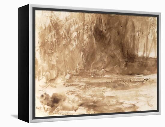 Study of the River Washburn, Yorkshire, c.1815-J. M. W. Turner-Framed Premier Image Canvas