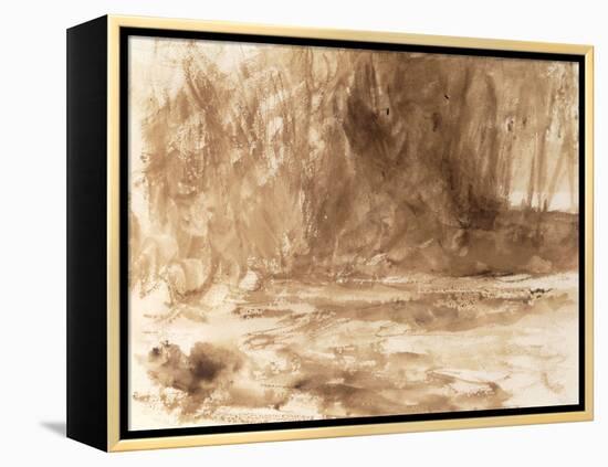 Study of the River Washburn, Yorkshire, c.1815-J. M. W. Turner-Framed Premier Image Canvas
