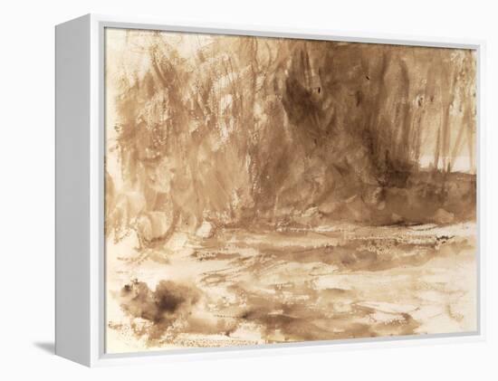 Study of the River Washburn, Yorkshire, c.1815-J. M. W. Turner-Framed Premier Image Canvas