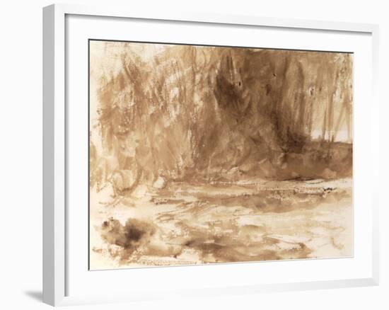 Study of the River Washburn, Yorkshire, c.1815-J. M. W. Turner-Framed Giclee Print