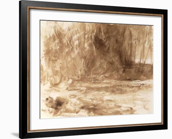 Study of the River Washburn, Yorkshire, c.1815-J. M. W. Turner-Framed Giclee Print