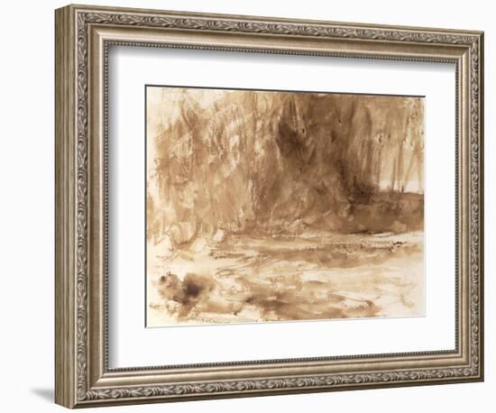 Study of the River Washburn, Yorkshire, c.1815-J. M. W. Turner-Framed Giclee Print