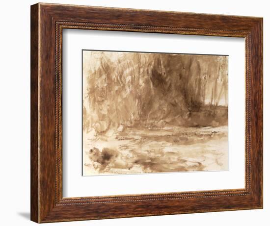 Study of the River Washburn, Yorkshire, c.1815-J. M. W. Turner-Framed Giclee Print