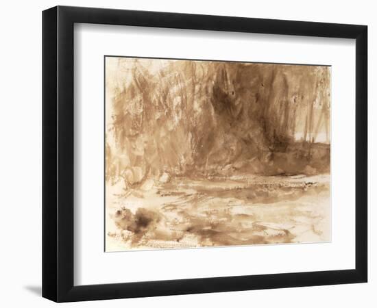 Study of the River Washburn, Yorkshire, c.1815-J. M. W. Turner-Framed Giclee Print