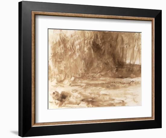 Study of the River Washburn, Yorkshire, c.1815-J. M. W. Turner-Framed Giclee Print