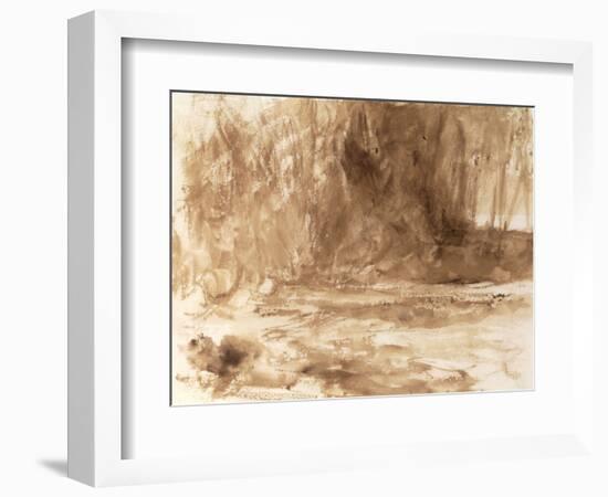 Study of the River Washburn, Yorkshire, c.1815-J. M. W. Turner-Framed Giclee Print