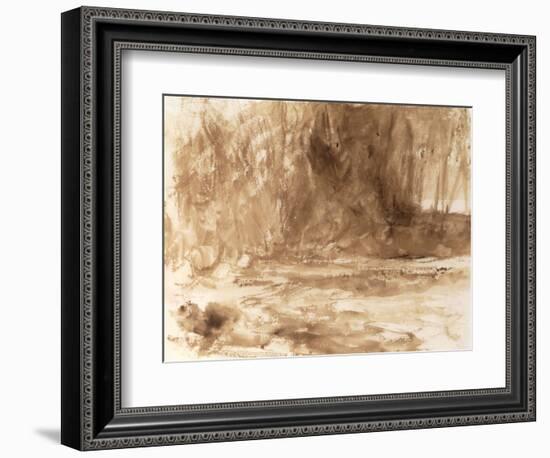 Study of the River Washburn, Yorkshire, c.1815-J. M. W. Turner-Framed Giclee Print