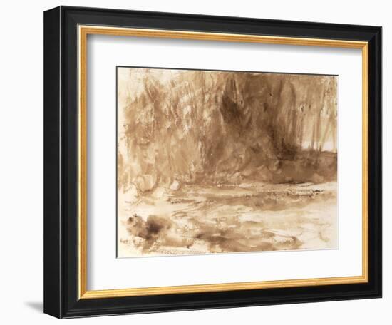 Study of the River Washburn, Yorkshire, c.1815-J. M. W. Turner-Framed Giclee Print