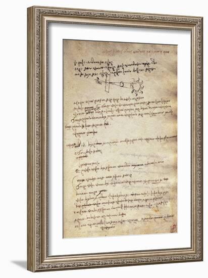 Study of the Technique for Observing Solar Eclipse, Codex Trivulzianus, 1478-1490-Leonardo da Vinci-Framed Giclee Print