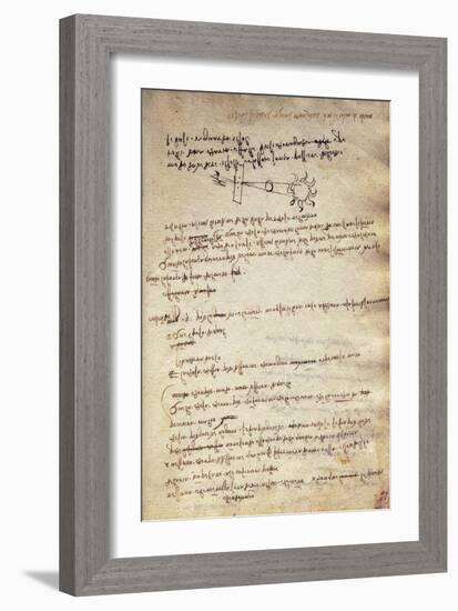 Study of the Technique for Observing Solar Eclipse, Codex Trivulzianus, 1478-1490-Leonardo da Vinci-Framed Giclee Print