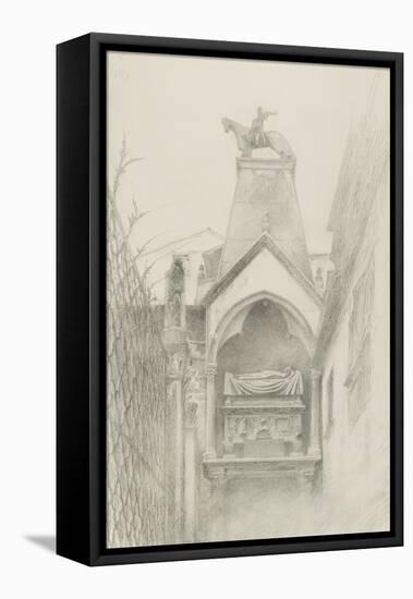 Study of the Tomb of Can Grande Della Scala at Verona, May - August 1869-John Ruskin-Framed Premier Image Canvas