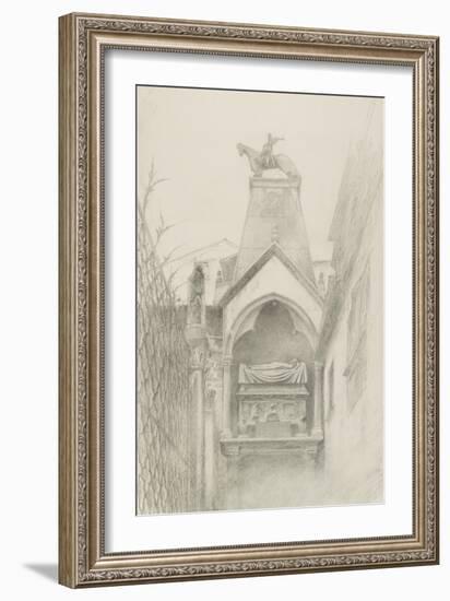 Study of the Tomb of Can Grande Della Scala at Verona, May - August 1869-John Ruskin-Framed Giclee Print