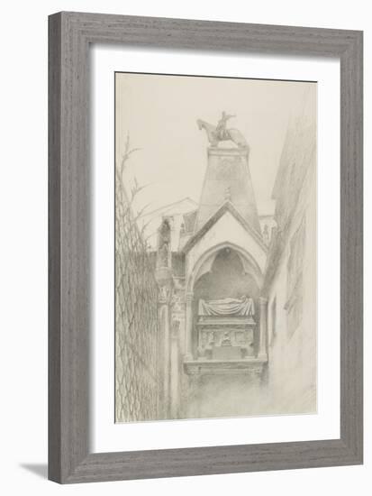 Study of the Tomb of Can Grande Della Scala at Verona, May - August 1869-John Ruskin-Framed Giclee Print