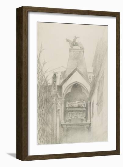 Study of the Tomb of Can Grande Della Scala at Verona, May - August 1869-John Ruskin-Framed Giclee Print