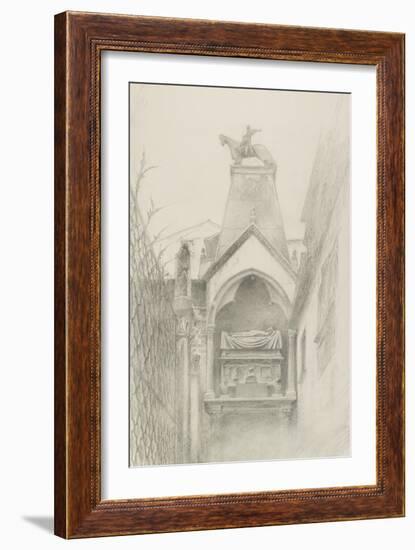 Study of the Tomb of Can Grande Della Scala at Verona, May - August 1869-John Ruskin-Framed Giclee Print