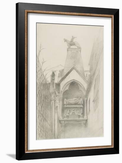 Study of the Tomb of Can Grande Della Scala at Verona, May - August 1869-John Ruskin-Framed Giclee Print