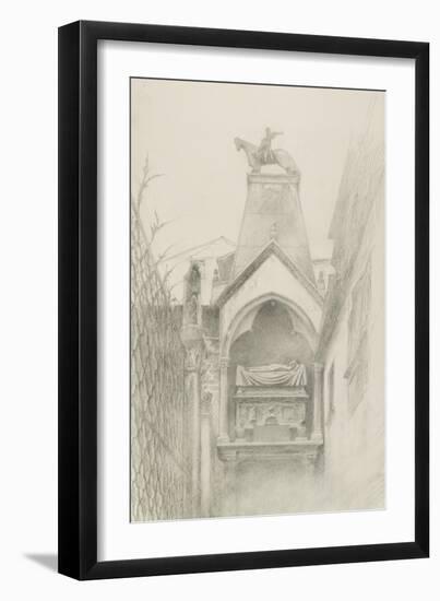 Study of the Tomb of Can Grande Della Scala at Verona, May - August 1869-John Ruskin-Framed Giclee Print