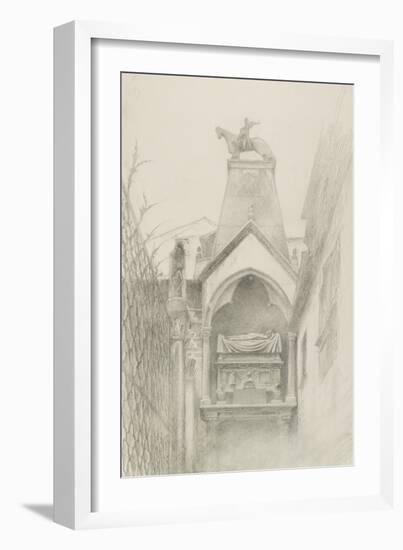 Study of the Tomb of Can Grande Della Scala at Verona, May - August 1869-John Ruskin-Framed Giclee Print