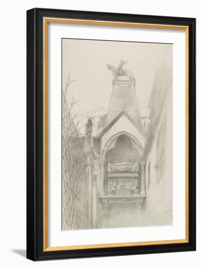 Study of the Tomb of Can Grande Della Scala at Verona, May - August 1869-John Ruskin-Framed Giclee Print