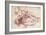 Study of Three Male Figures-Michelangelo Buonarroti-Framed Giclee Print