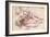 Study of Three Male Figures-Michelangelo Buonarroti-Framed Giclee Print