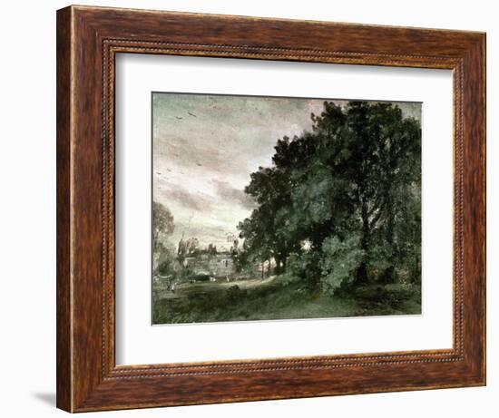 Study of Trees (Oil on Paper)-John Constable-Framed Giclee Print