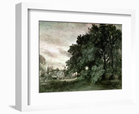 Study of Trees (Oil on Paper)-John Constable-Framed Giclee Print