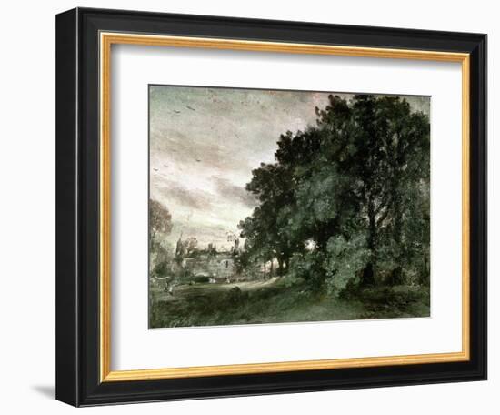 Study of Trees (Oil on Paper)-John Constable-Framed Giclee Print