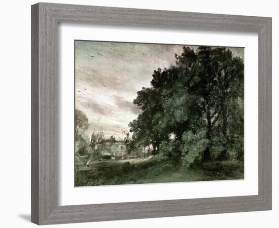 Study of Trees (Oil on Paper)-John Constable-Framed Giclee Print