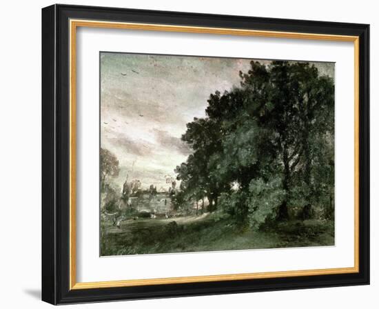 Study of Trees (Oil on Paper)-John Constable-Framed Giclee Print