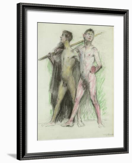 Study of Two Male Figures-Lovis Corinth-Framed Giclee Print