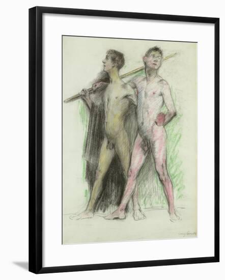 Study of Two Male Figures-Lovis Corinth-Framed Giclee Print