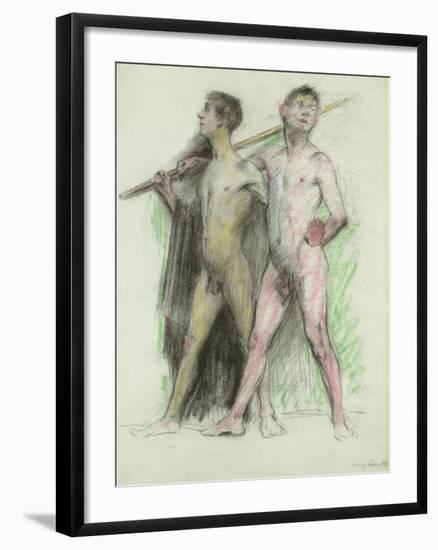 Study of Two Male Figures-Lovis Corinth-Framed Giclee Print