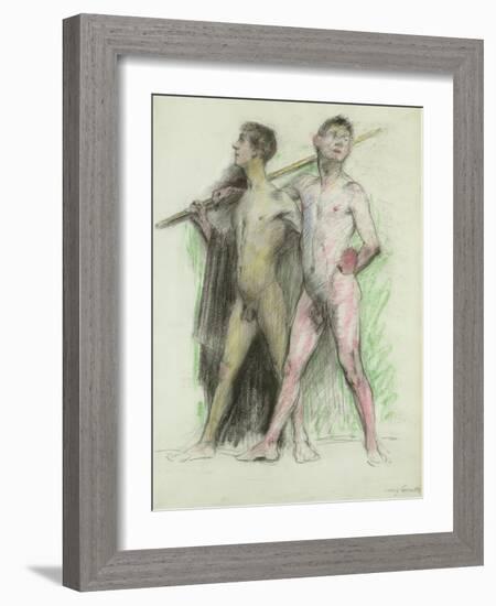 Study of Two Male Figures-Lovis Corinth-Framed Giclee Print