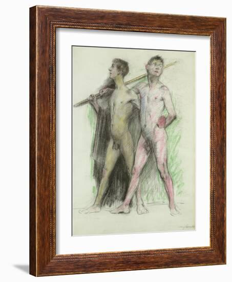 Study of Two Male Figures-Lovis Corinth-Framed Giclee Print