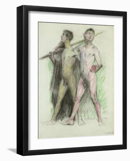 Study of Two Male Figures-Lovis Corinth-Framed Giclee Print