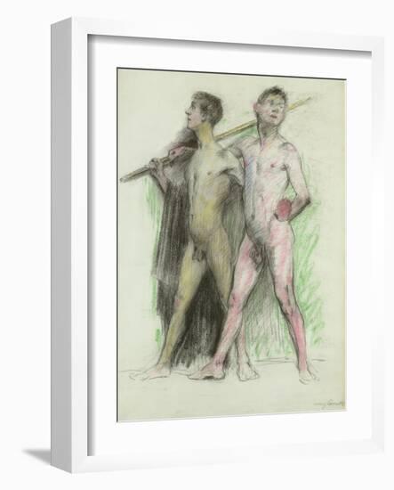 Study of Two Male Figures-Lovis Corinth-Framed Giclee Print