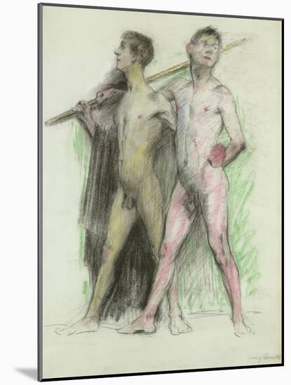 Study of Two Male Figures-Lovis Corinth-Mounted Giclee Print