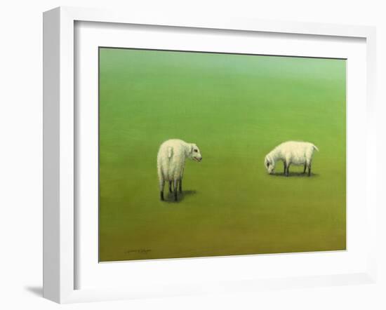 Study of Two Sheep-James W. Johnson-Framed Giclee Print