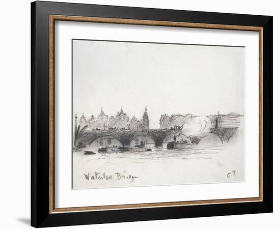 Study of Waterloo Bridge-Camille Pissarro-Framed Giclee Print