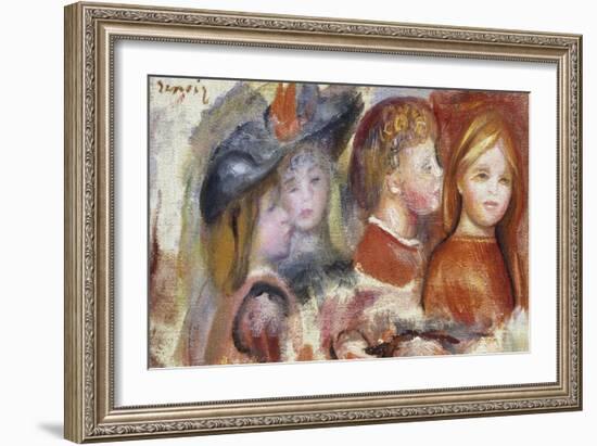 Study of Young Girls; Etudes De Jeunes Filles-Pierre-Auguste Renoir-Framed Giclee Print