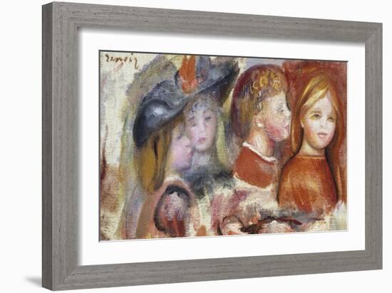 Study of Young Girls; Etudes De Jeunes Filles-Pierre-Auguste Renoir-Framed Giclee Print