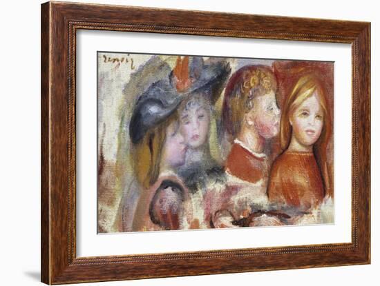 Study of Young Girls; Etudes De Jeunes Filles-Pierre-Auguste Renoir-Framed Giclee Print