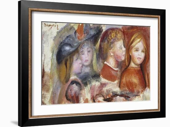 Study of Young Girls; Etudes De Jeunes Filles-Pierre-Auguste Renoir-Framed Giclee Print