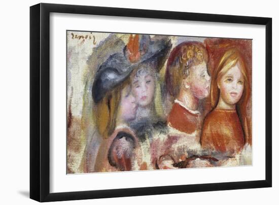 Study of Young Girls; Etudes De Jeunes Filles-Pierre-Auguste Renoir-Framed Giclee Print